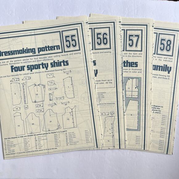 Vintage Designer Sewing Patterns Uncut Lot Of 4 Shirt Robe Summer Casual Jacket - Picture 1 of 10